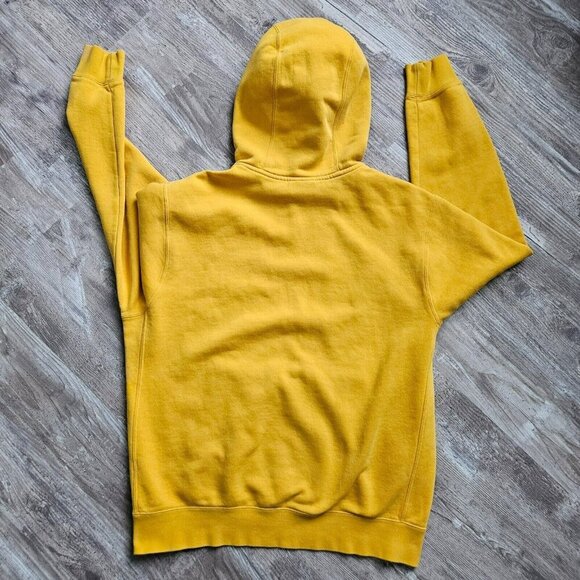 Nike Sweatshirt Evolution of the Swish Pinwheel Logo Yellow Long Sleeve Hooded M - Picture 15 of 16
